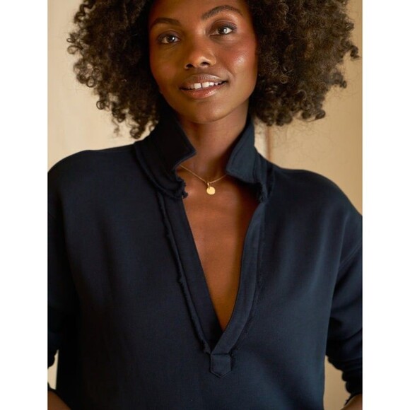 Frank & Eileen Patrick Popover Henley British Royal Navy Triple Fleece Medium - Picture 3 of 5